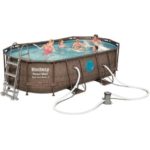Bestway Piscina Ovale con oblò cm 427x250xh100