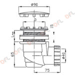 Piletta sifonata 'Slim' - immagine 2