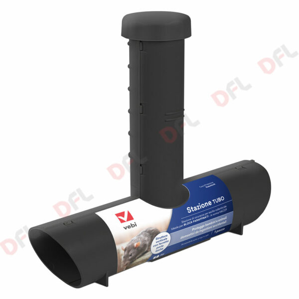 Stazione di sicurezza per esche topicide con tubo' Vebi'