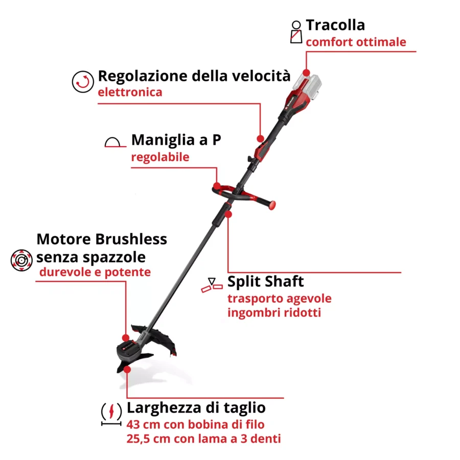 Decespugliatore a batteria Einhell GP-BC 36/430 LI P BL-Solo - immagine 2