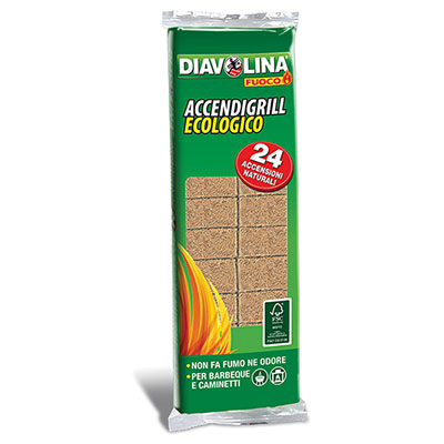 Accendifucoo ecologico Diavolina 24 cubetti